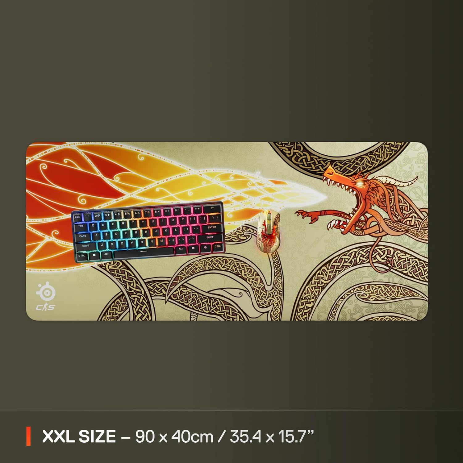 SteelSeries QcK CS2 Dragon Lore Edition - XXL SteelSeries QcK CS2 Dragon Lore Edition - XXL